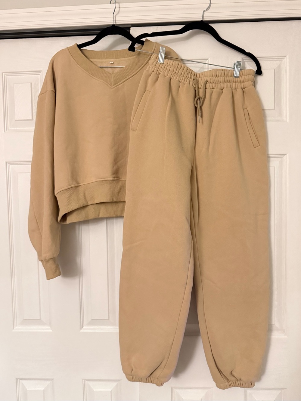 Women’s Beige Matching Sweat Set